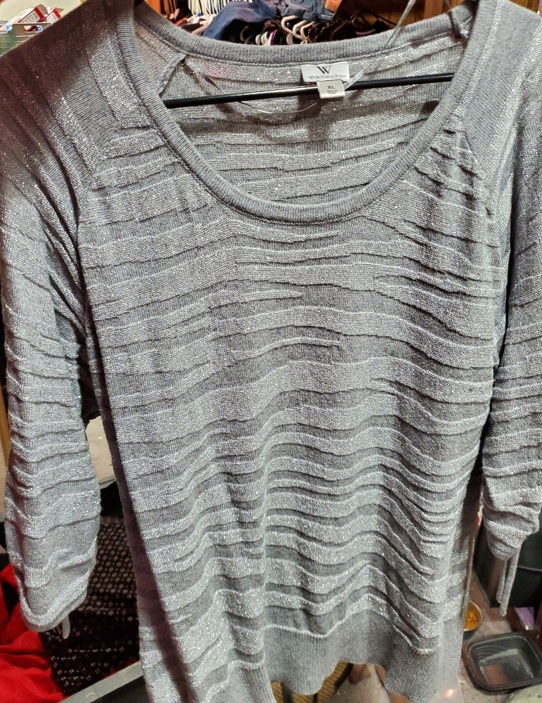 Shimmering Gray Sweater
